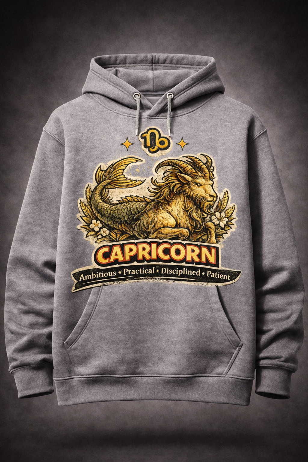 Capricorn Retro Zodiac Hoodie – Ambitious & Disciplined