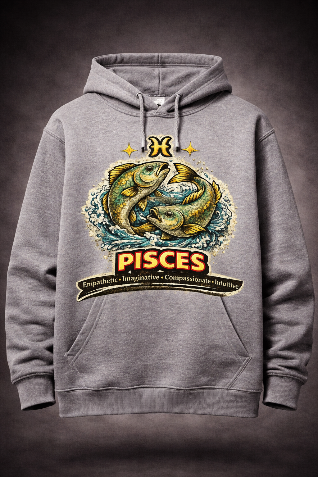 Pisces Zodiac Hoodie for Men & Women – Retro Style