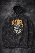 Rtro8 Rebel Mic Hoodie | Acid Wash Vintage Music Streetwear