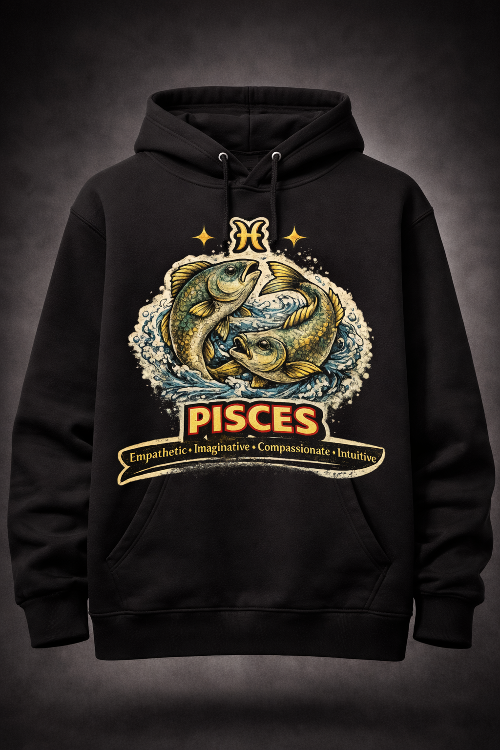 Pisces Zodiac Hoodie for Men & Women – Retro Style